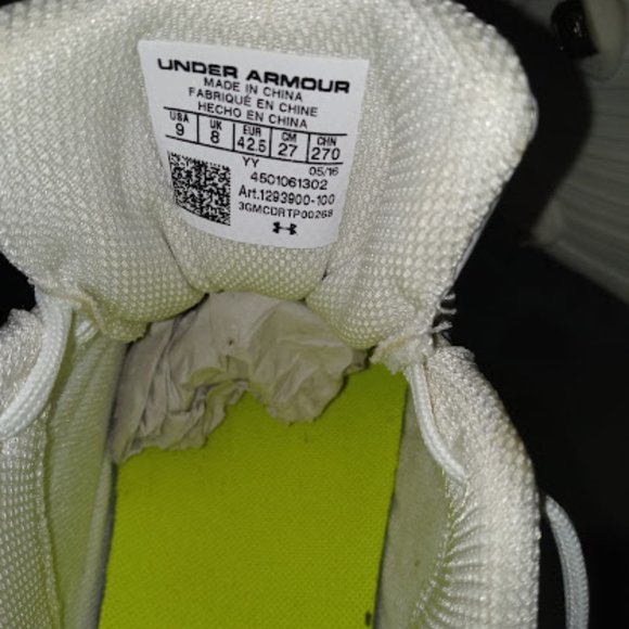 Men's white Under Armour MLB Baseball Cleats Sizw 9 - Picture 5 of 5